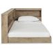Oliah Natural Twin Bookcase Storage Bed with USB Charging