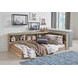Oliah Natural Twin Bookcase Storage Bed with USB Charging