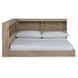 Oliah Natural Full Bookcase Storage Bed with USB Charging