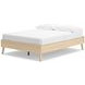 Cabinella Tan Full Platform Bed with No Headboard