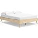 Cabinella Tan Full Platform Bed with No Headboard