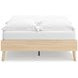 Cabinella Tan Full Platform Bed with No Headboard