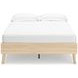 Cabinella Tan Full Platform Bed with No Headboard