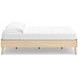Cabinella Tan Full Platform Bed with No Headboard