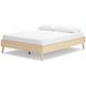 Cabinella Tan Queen Platform Bed with No Headboard