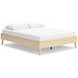 Cabinella Tan Queen Platform Bed with No Headboard