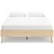 Cabinella Tan Queen Platform Bed with No Headboard