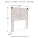 Shawburn Whitewash Full Crossbuck Panel Headboard