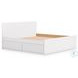 Onita White King Panel Bed with 1 Side Storage