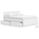 Onita White King Panel Bed with 1 Side Storage