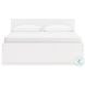 Onita White King Panel Bed with 1 Side Storage