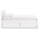 Onita White King Panel Bed with 1 Side Storage