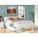 Onita White King Panel Bed with 1 Side Storage