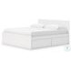 Onita White King Panel Platform Bed with 2 Side Storage
