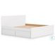 Onita White King Panel Platform Bed with 2 Side Storage