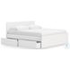 Onita White King Panel Platform Bed with 2 Side Storage