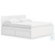 Onita White King Panel Platform Bed with 2 Side Storage