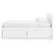 Onita White King Panel Platform Bed with 2 Side Storage