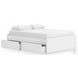 Onita White Platform Bedroom Set with 1 Side Storage