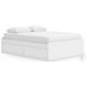 Onita White Platform Bedroom Set with 1 Side Storage