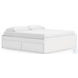 Onita White King Platform Bed with 1 Side Storage