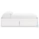 Onita White King Platform Bed with 1 Side Storage