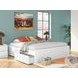 Onita White King Platform Bed with 1 Side Storage