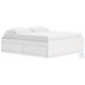 Onita White King Platform Bed with 2 Side Storage