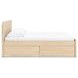 Onita Natural Queen Panel Platform Storage Bed with 4 Drawers