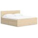 Onita Natural King Panel Platform Storage Bed with 2 Drawers