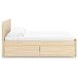 Onita Natural King Panel Platform Storage Bed with 2 Drawers