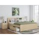 Onita Natural King Panel Platform Storage Bed with 2 Drawers