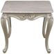 Monique Champagne and Beige Square Marble Top End Table