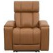 Phoenix Autumn Caramel Leather Zero Gravity Power Recliner with LED and USB Charging