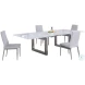 Ebony Gloss White Extendable Dining Table