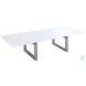 Ebony Gloss White Extendable Dining Table