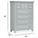 Charleston Harbor Gray 5 Drawer Chest
