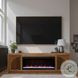 Eclipse Bourbon And Walnut 82" Fireplace TV Stand