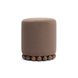 Dex Brown Performance Vegan Mohair Upholstered Round Ottoman