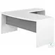 Echo Pure White And Modern Gray 72" Bow Front L Shaped Desk