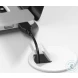 Echo Pure White And Modern Gray 72" Bow Front L Shaped Desk