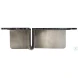 Tegan Black Forest Marble And Shiny Nickel Cocktail Table