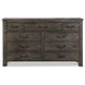 Abington Weathered Charcoal 9 Drawer Dresser with Rectangular Mirror