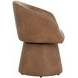 Ettara Copley Cognac Upholstered Swivel Dining Armchair