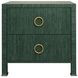 Edelman Dyed Green Rectangular 2 Drawer Side Table