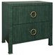 Edelman Dyed Green Rectangular 2 Drawer Side Table
