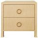 Edelman Natural Grasscloth Rectangular 2 Drawer Side Table