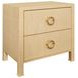 Edelman Natural Grasscloth Rectangular 2 Drawer Side Table
