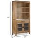 Plum Creek Sierra Brown 2 Glass Door Display Cabinet with LED