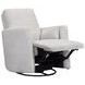 Trenton Acadia White Manual Swivel Glider Recliner with Pillows